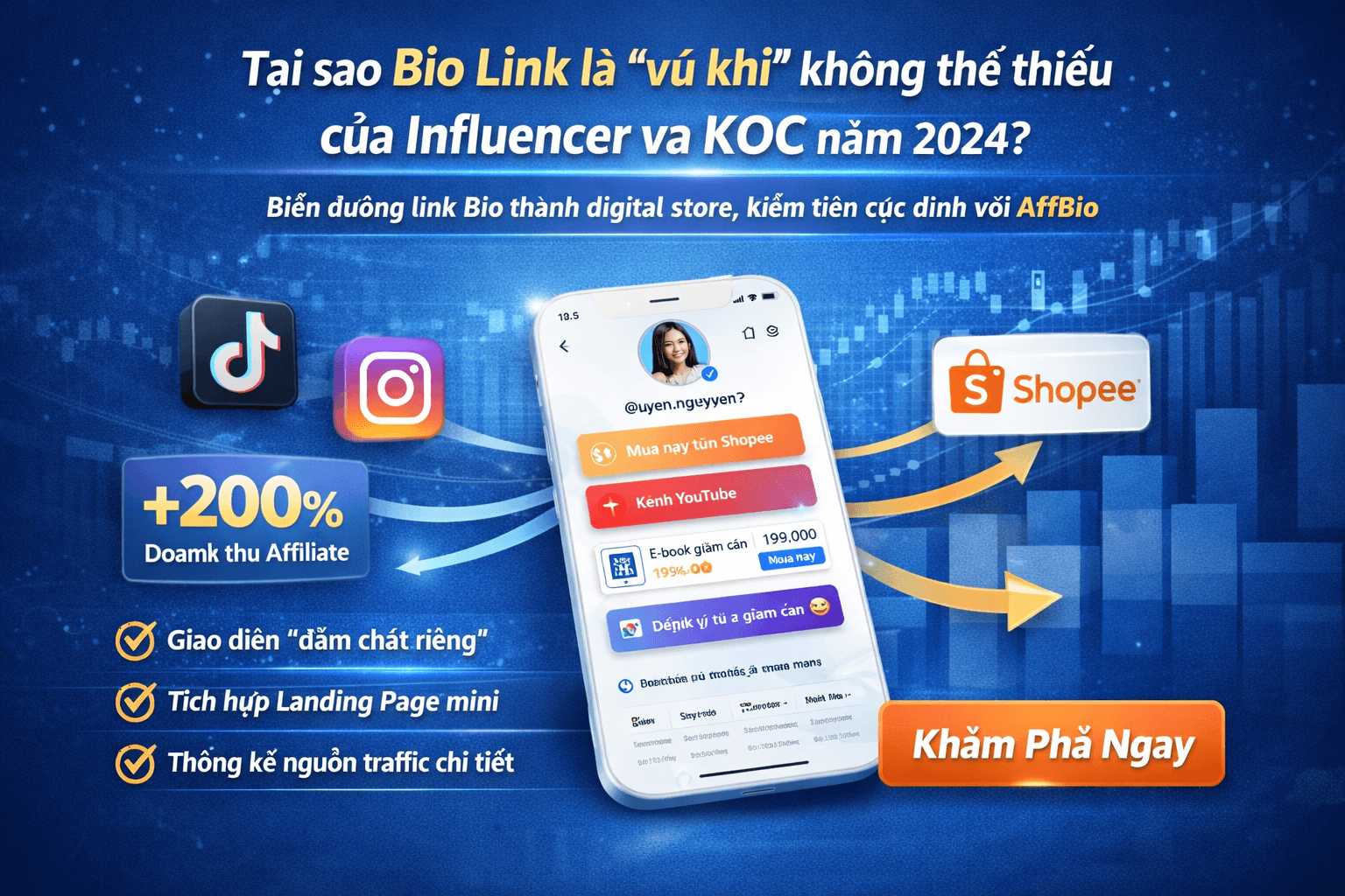 Tại sao Bio Link là "vũ khí" không thể thiếu của Influencer và KOC năm 2026?